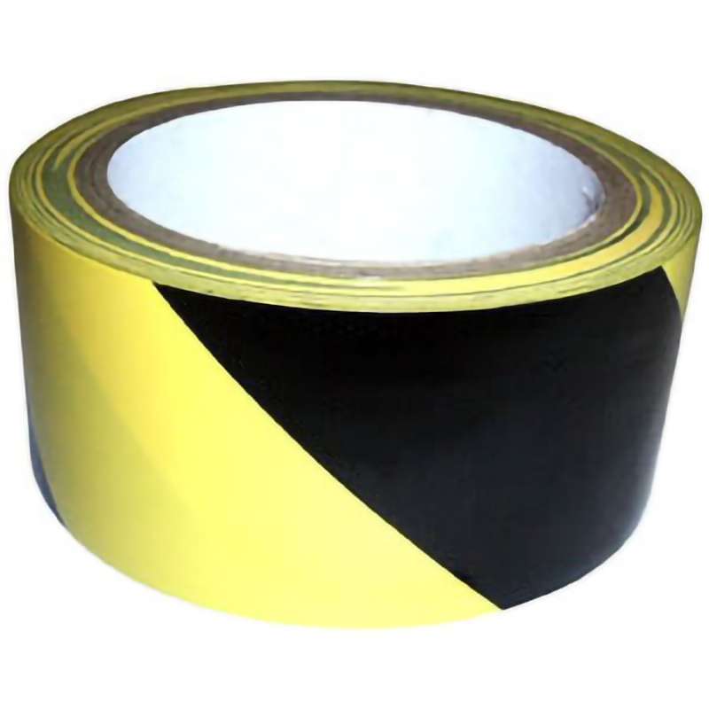 Pro Safety Tape, 2"x18 Yds, 3" Core, 7 mil, Yellow/Black Stripe